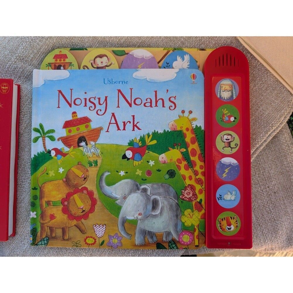Noisy Noah's Ark Usborne Books Hardcover, Felicity Brooks, BUTTONS WORK